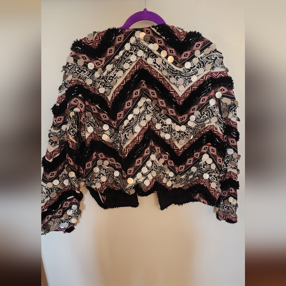 NWOT Boho unique detailing open jacket/blazer - Picture 2 of 8